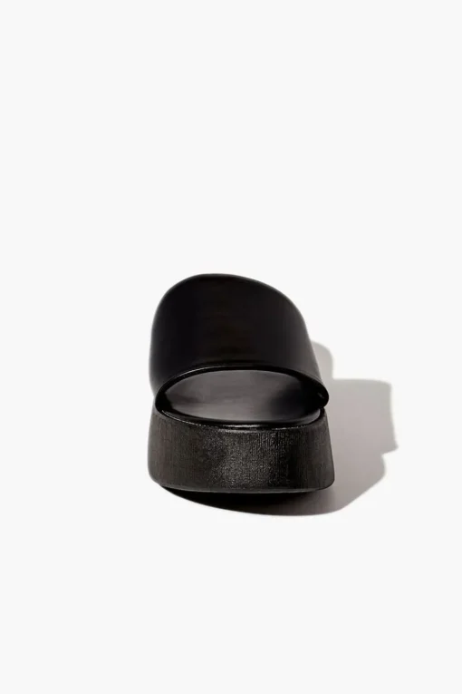 Faux Leather Flatform Sandals