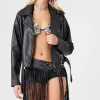 Faux Leather Fringe Hip Belt