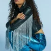 Faux Leather Fringe Moto Jacket