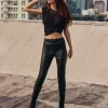 Faux Leather High-Rise Leggings
