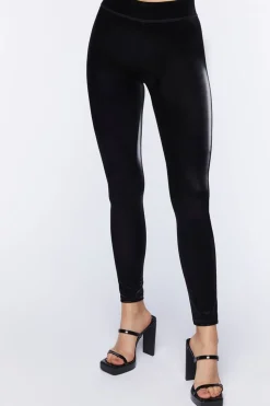 Faux Leather High-Rise Leggings