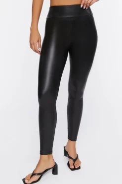 Faux Leather High-Rise Leggings