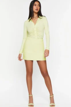 Faux Leather High-Rise Mini Skirt