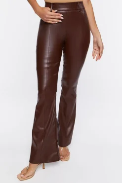 Faux Leather High-Rise Pants