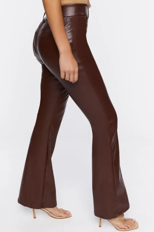 Faux Leather High-Rise Pants