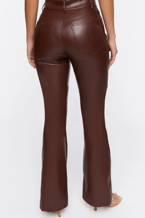 Faux Leather High-Rise Pants