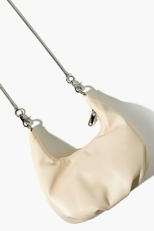 Faux Leather Hobo Crossbody Bag