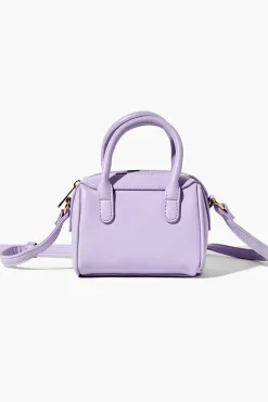 Faux Leather Mini Bowler Bag