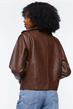Faux Leather Moto Jacket
