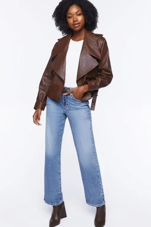 Faux Leather Moto Jacket