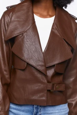Faux Leather Moto Jacket