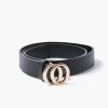 Faux Leather O-Ring Buckle Belt