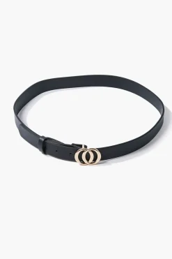 Faux Leather O-Ring Buckle Belt