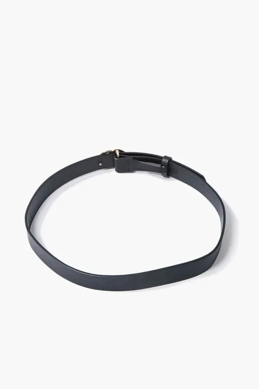 Faux Leather O-Ring Buckle Belt