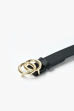 Faux Leather O-Ring Buckle Belt