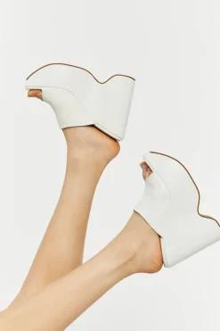 Faux Leather Platform Wedges
