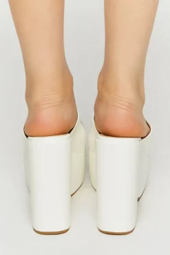 Faux Leather Platform Wedges