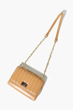 Faux Leather Quilted Chain Crossbody Bag