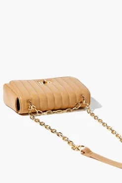 Faux Leather Quilted Chain Crossbody Bag