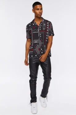 Faux Leather Side Lace-Up Pants