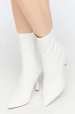 Faux Leather Stiletto Booties