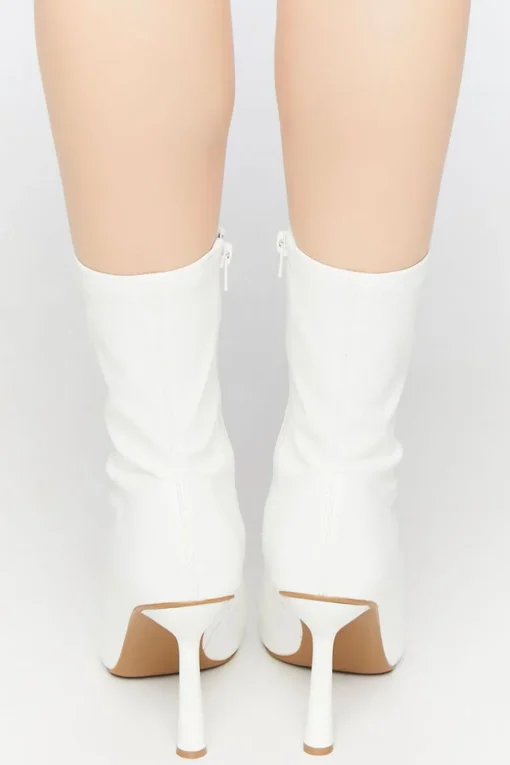 Faux Leather Stiletto Booties