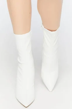 Faux Leather Stiletto Booties
