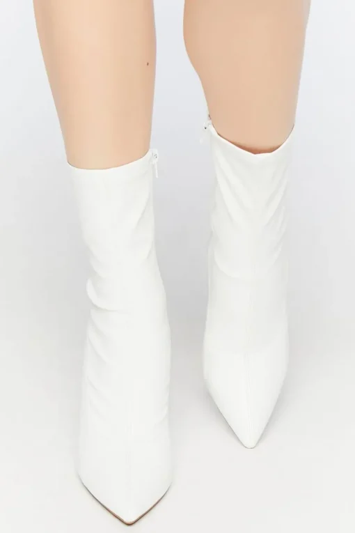 Faux Leather Stiletto Booties