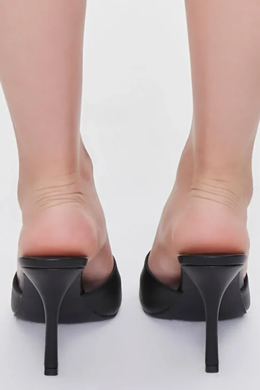 Faux Leather Stiletto High Heels