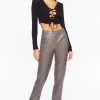 Faux Leather Straight-Leg Pants
