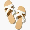 Faux Leather Strappy Flat Sandals