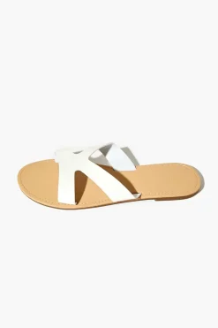 Faux Leather Strappy Flat Sandals