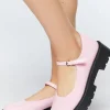 Faux Patent Leather Mary Jane Flatforms