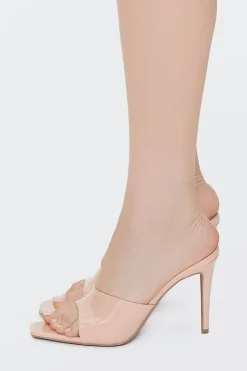 Faux Patent Leather Stiletto Heels