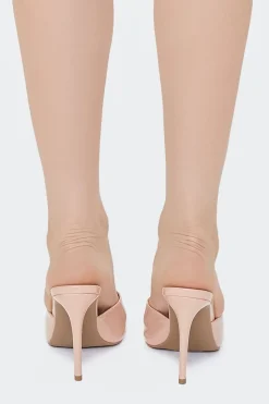 Faux Patent Leather Stiletto Heels