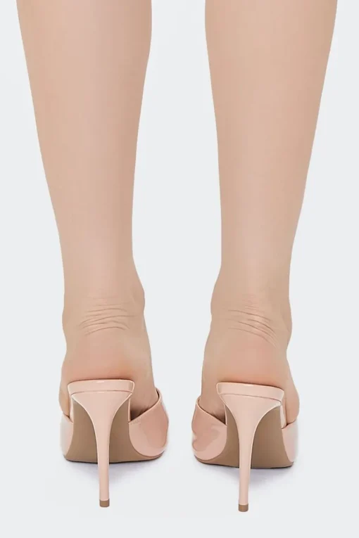 Faux Patent Leather Stiletto Heels