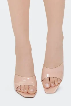 Faux Patent Leather Stiletto Heels