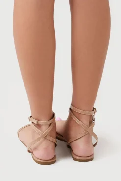 Faux Patent Leather Strappy Sandals