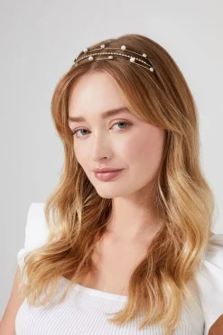Faux Pearl & Rhinestone Headband