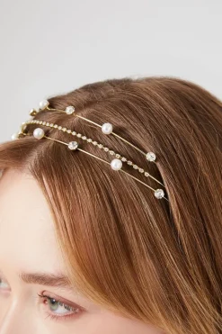 Faux Pearl & Rhinestone Headband