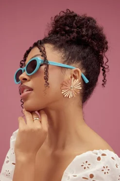 Faux Pearl Floral Drop Earrings
