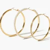 Faux Pearl Hoop Earring Set