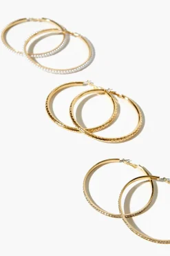 Faux Pearl Hoop Earring Set