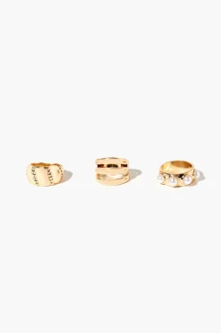 Faux Pearl Ring Set