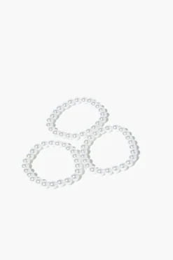 Faux Pearl Stretch Bracelet Set