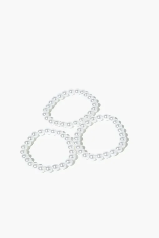 Faux Pearl Stretch Bracelet Set