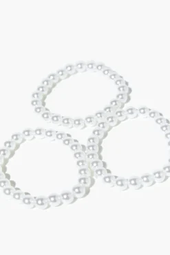 Faux Pearl Stretch Bracelet Set