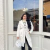 Faux Shearling Belted Coat