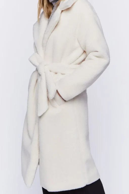 Faux Shearling Belted Coat