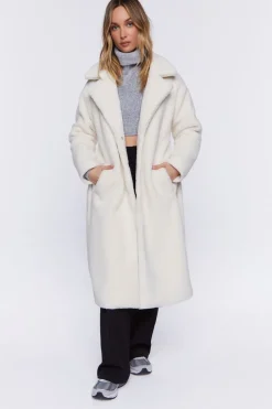 Faux Shearling Belted Coat